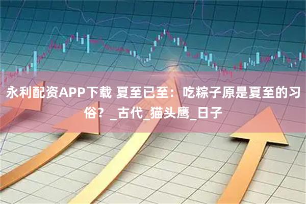 永利配资APP下载 夏至已至：吃粽子原是夏至的习俗？_古代_猫头鹰_日子